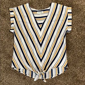 MONTEAU tie-front shirt